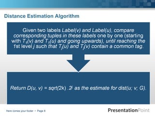 Here comes your footer  Page 8
Distance Estimation Algorithm
 
