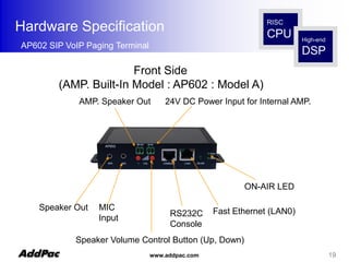 AddPac Compact Size SIP Paging Terminal Solution | PPT