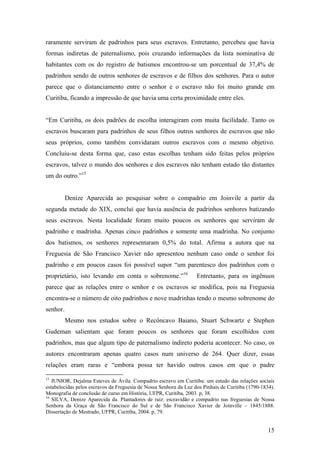 Compadrio E EscravidãO Em Guarapuava