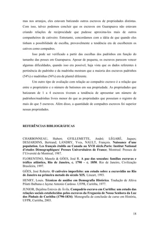 Compadrio E EscravidãO Em Guarapuava