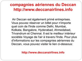 compagnies aériennes du Deccan
http://www.deccanairlines.info
Air Deccan est également primé entreprises.
Vous pouvez réserver un billet pour n'importe
quel coin de l'Inde comme Delhi, Mumbai,
Kolkata, Bangalore, Hyderabad, Ahmedabad,
Trivandrum et Chennai. Il est le meilleur intérieur
sociétés Voyage de l'air à travers l'Inde. Pour plus
d'informations sur les compagnies aériennes du
Deccan, vous pouvez visiter le lien ci-dessous:
http://www.deccanairlines.info
 