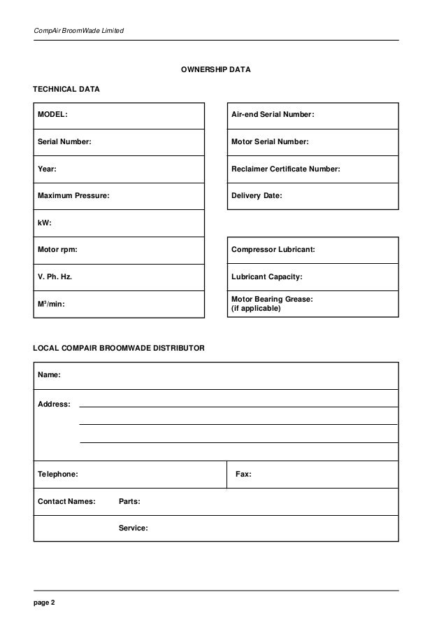 Compair l37 operation manual pdf
