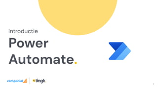 Microsoft Power Automate een introductie | PPT