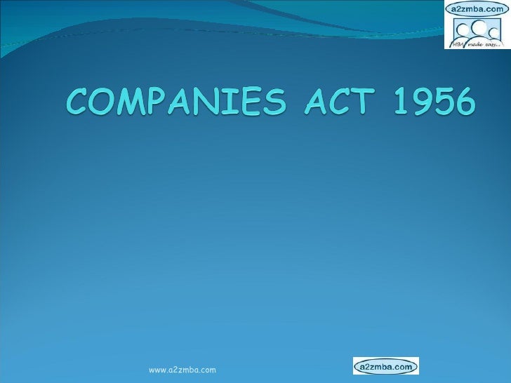 Companies Act 1956