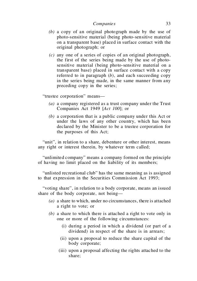 Companies Act 1965