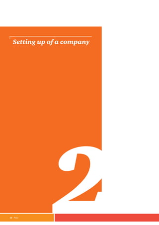 10 PwC
Setting up of a company
2
 