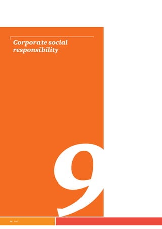 36 PwC
Corporate social
responsibility
9
 