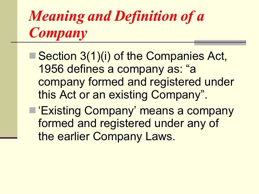 Companies Act 1956