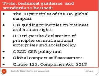 26

Centre for Social Initiatives and Management

1/11/2014

 