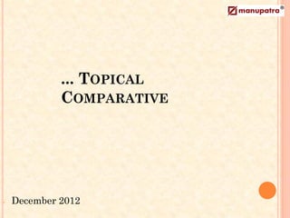 ... TOPICAL
             COMPARATIVE




-   December 2012
 