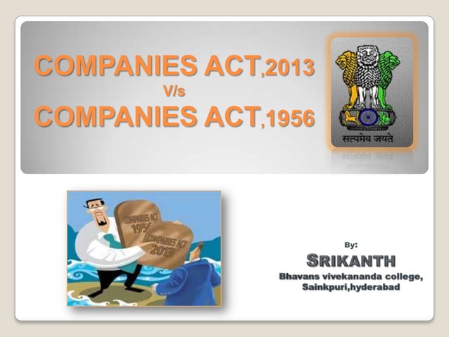 Companies Act 2013 Vs. 1956 | PPTX | Business | Business and Finance