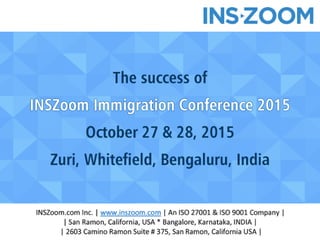 The success of INSZoom Immigration Conference 2015