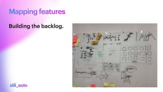 Mapping features
Building the backlog.
 