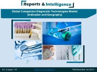 Global Aerogel Market (Raw material, Form, Application and
Geography)
No. of pages: 157 Published Date: Jun-2014
Global Companion Diagnostic Technologies Market
(Indication and Geography)
No. of pages: 107 Reports and Intelligence Published Date: Jun-2014
 