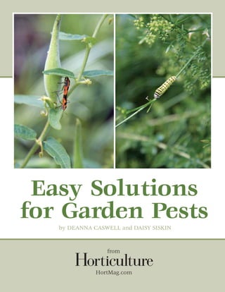 Easy Solutions
for Garden Pests
   by DEANNA CASWELL and DAISY SISKIN


                 from


              HortMag.com
 