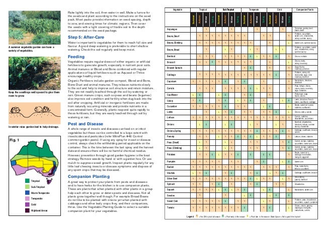 Gardening Australia Vegetable Planting Guide - Hobby Granding
