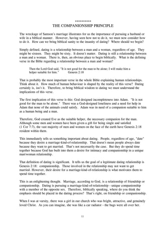 Companionship Principle