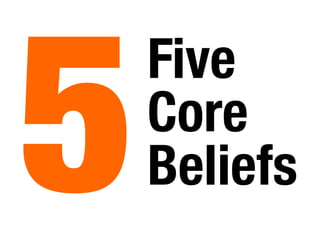 Five"
Core "
Beliefs
5
 