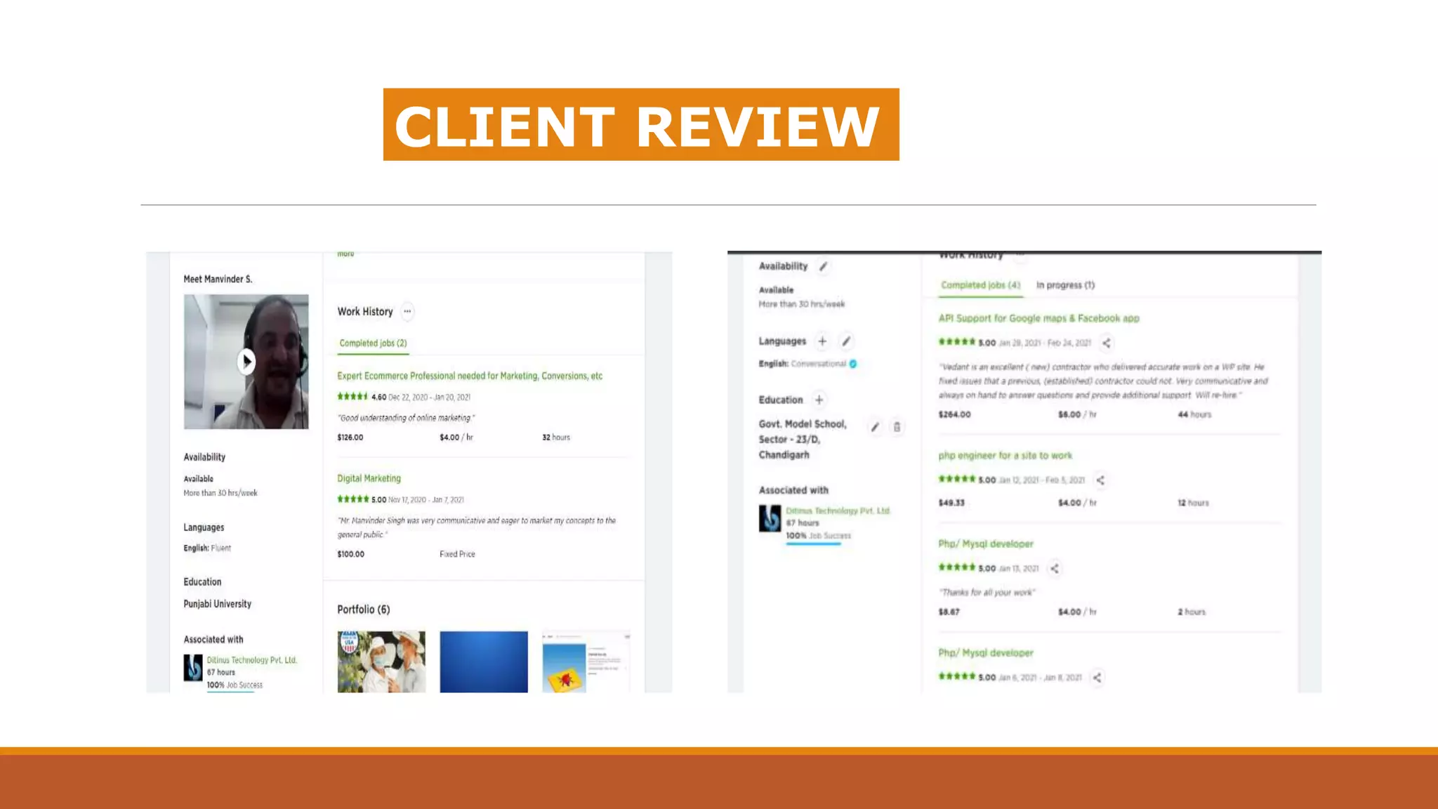 CLIENT REVIEW
 