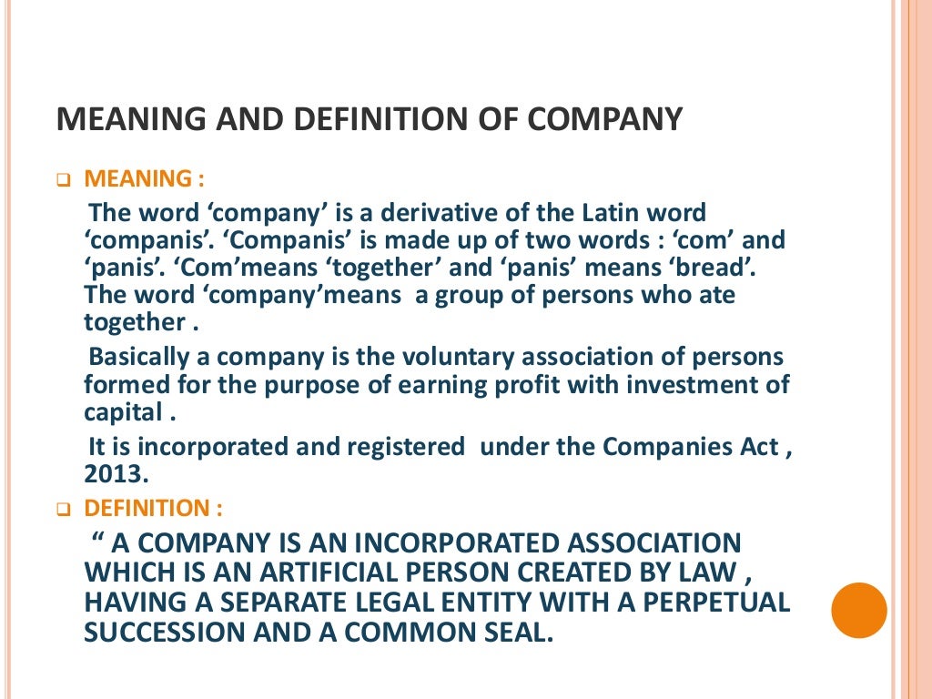 assignment of a company meaning