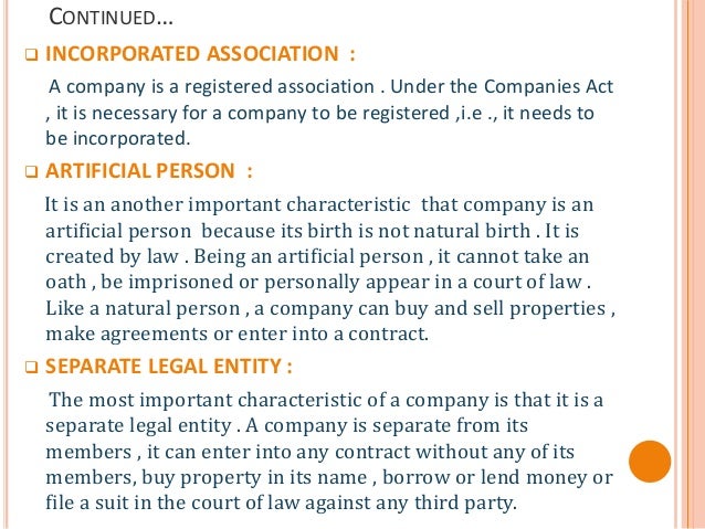 Meaning And Definition Of Company It S Characteristics And Types Of