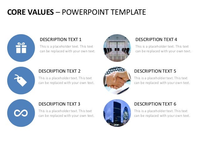 company core values english templates