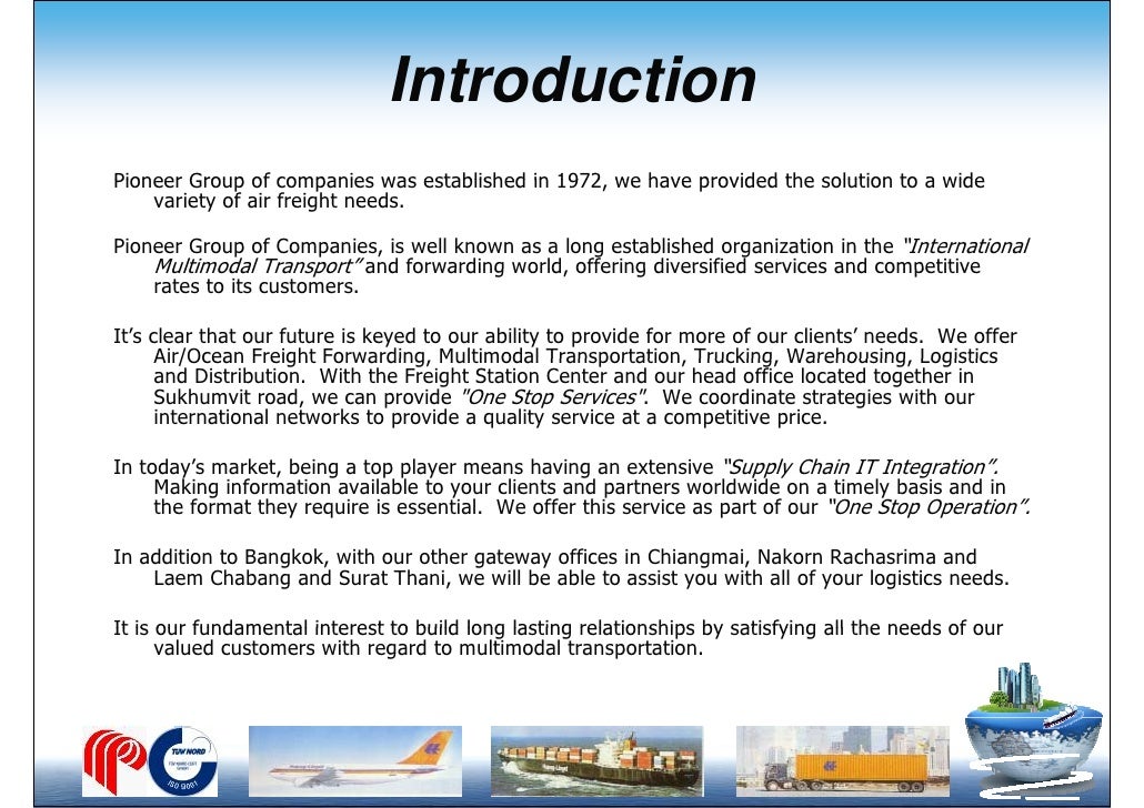 Pioneer Air Cargo Company Profile Pioneer Air Cargo Company Profile