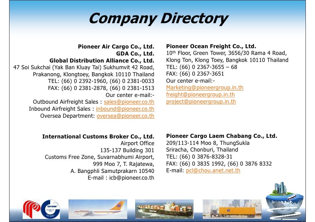 Pioneer Air Cargo Company Profile Pioneer Air Cargo Company Profile