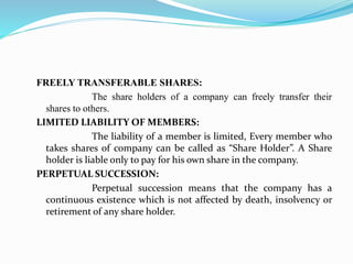 Transferable Shares Company accounts | PPTX