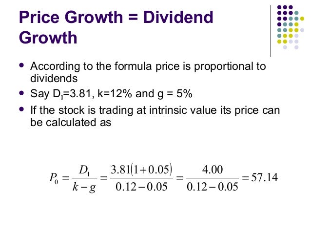 stock valuation formulas