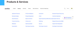 Products & Services
 