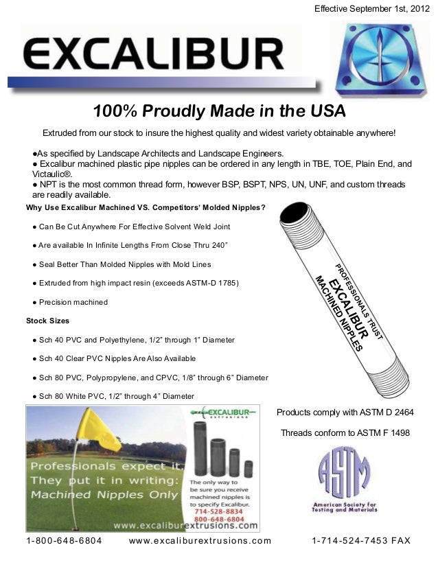 Custom Plastic Pipe Extrusions Product Catalog