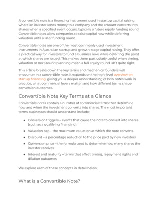 Simple Convertible Note Example Convertible Notes: A Term-by-Term Guide for Founders and Growing ...