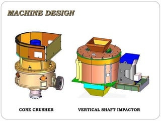 MACHINE DESIGN




  CONE CRUSHER   VERTICAL SHAFT IMPACTOR
 