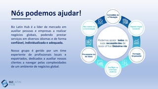 Biz Latin Hub é a líder de mercado em
auxiliar pessoas e empresas a realizar
negócios globais, podendo prestar
serviços em...