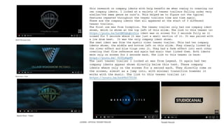 Company ident research by Lucy Napper. 