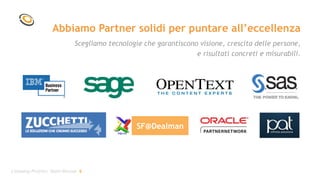 Abbiamo Partner solidi per puntare all’eccellenza
Scegliamo tecnologie che garantiscono visione, crescita delle persone,
e risultati concreti e misurabili.
!
SF@Dealman
Company Profile| Team Netuse 6
 