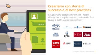 Cresciamo con storie di
successo e di best practices
Collaboriamo costantemente con i nostri
cliente per il miglioramento continuo del loro
lavoro e delle loro organizzazioni.
Company Profile| Team Netuse 7
 