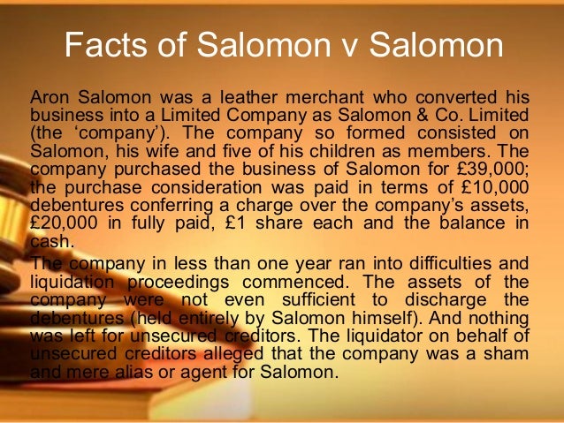Business Case: Solomon V Solomon And Co. Ltd.