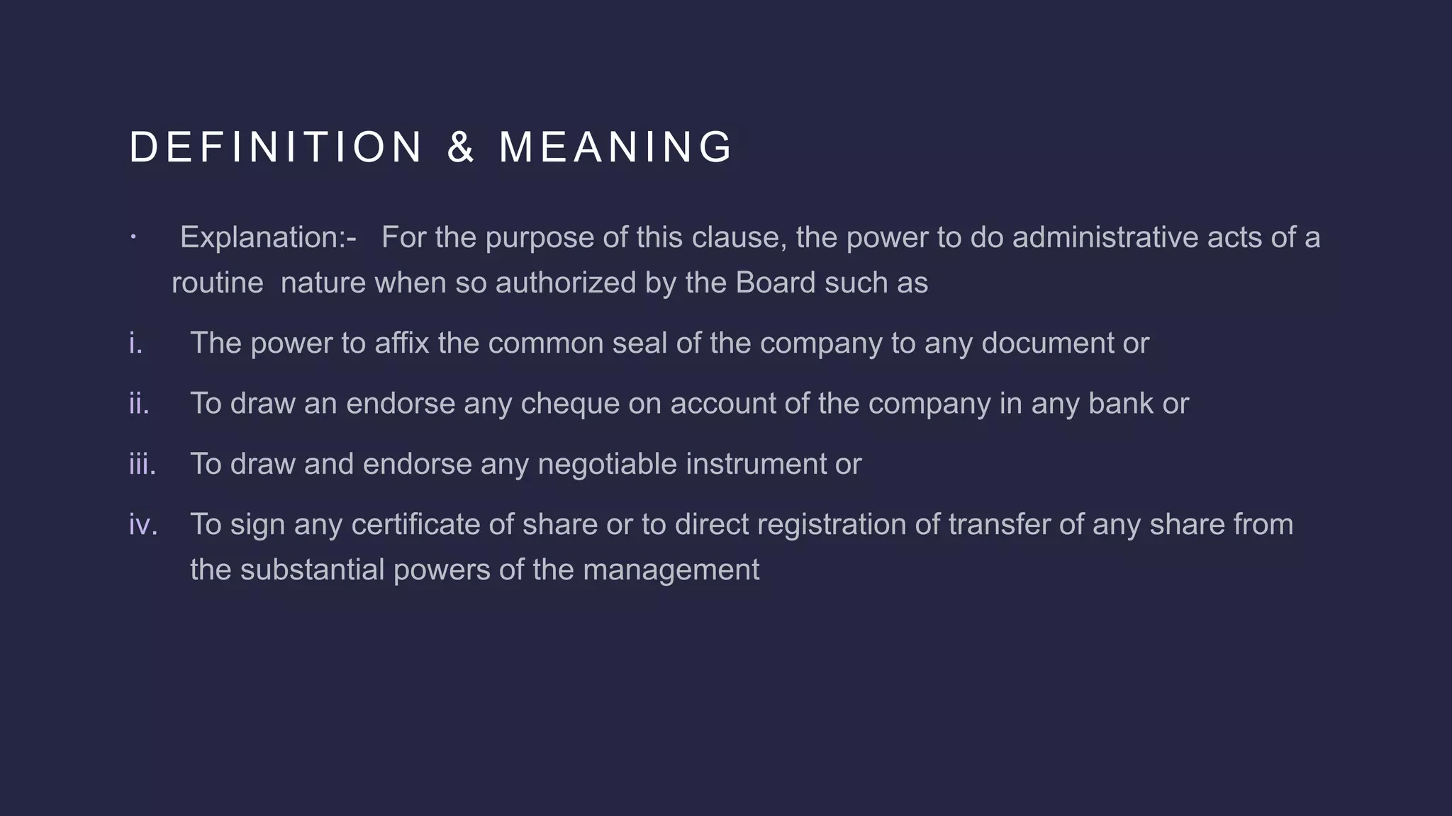 DEFINITION & MEANING
i.
ii.
iii.
iv.