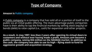 Introduction and brief of Amazon company | PPTX