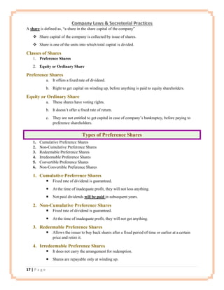 Shares Notes Company Law Notes.pdf