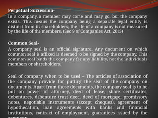 B.doc Perpetual Example Company law ppt along with different case analysis | PPTX