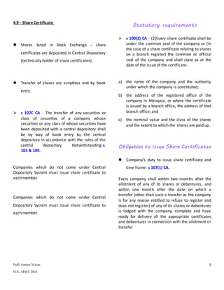 Company Law Share Capital 2