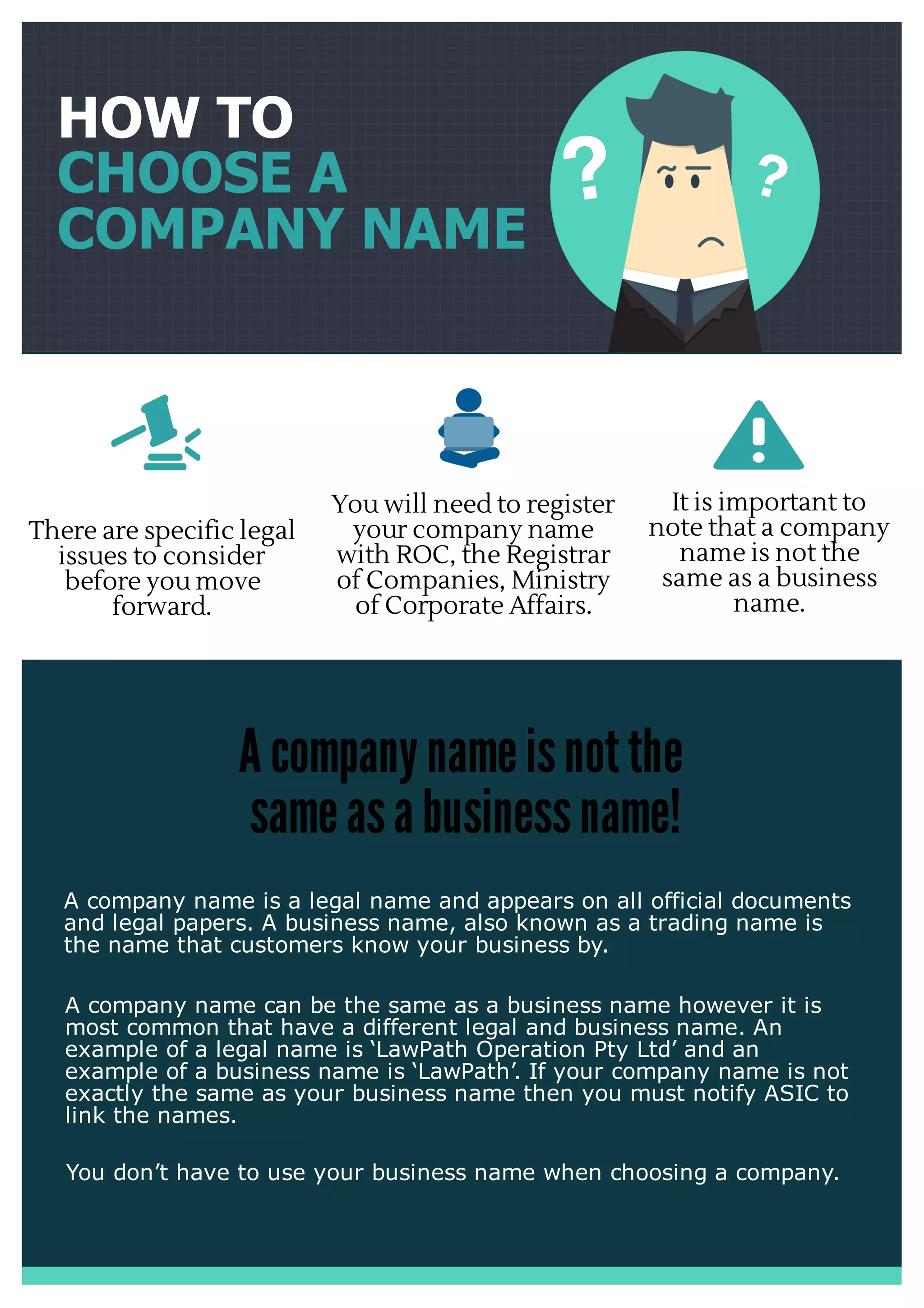 Pty Business Example How to Choose Company A Name | PDF