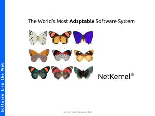 2015 © 1060 Research Ltd
NetKernel-SoftwareLiketheWebSoftwareLiketheWeb
The World's Most Adaptable Software System
NetKernel®
 