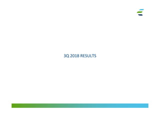 3Q 2018 RESULTS
 