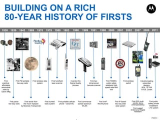 2012 Motorola Solutions Corporate Overview | PPTX