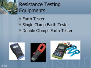 Resistance Testing Equipments Earth Tester Single Clamp Earth Tester Double Clamps Earth Tester 