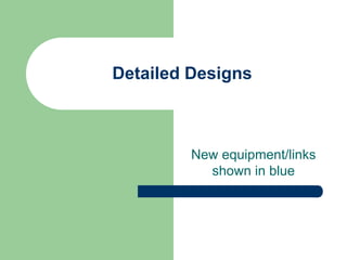 Detailed Designs



         New equipment/links
           shown in blue
 